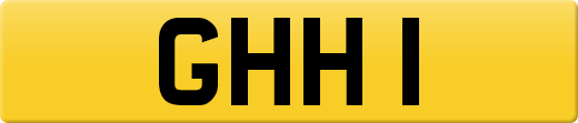 GHH 1 private number plate